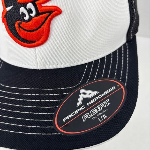 Baltimore Orioles Baseball Cap Adult L-XL Pacific Headwear Flexfit Pro Model Hat - Picture 5 of 9